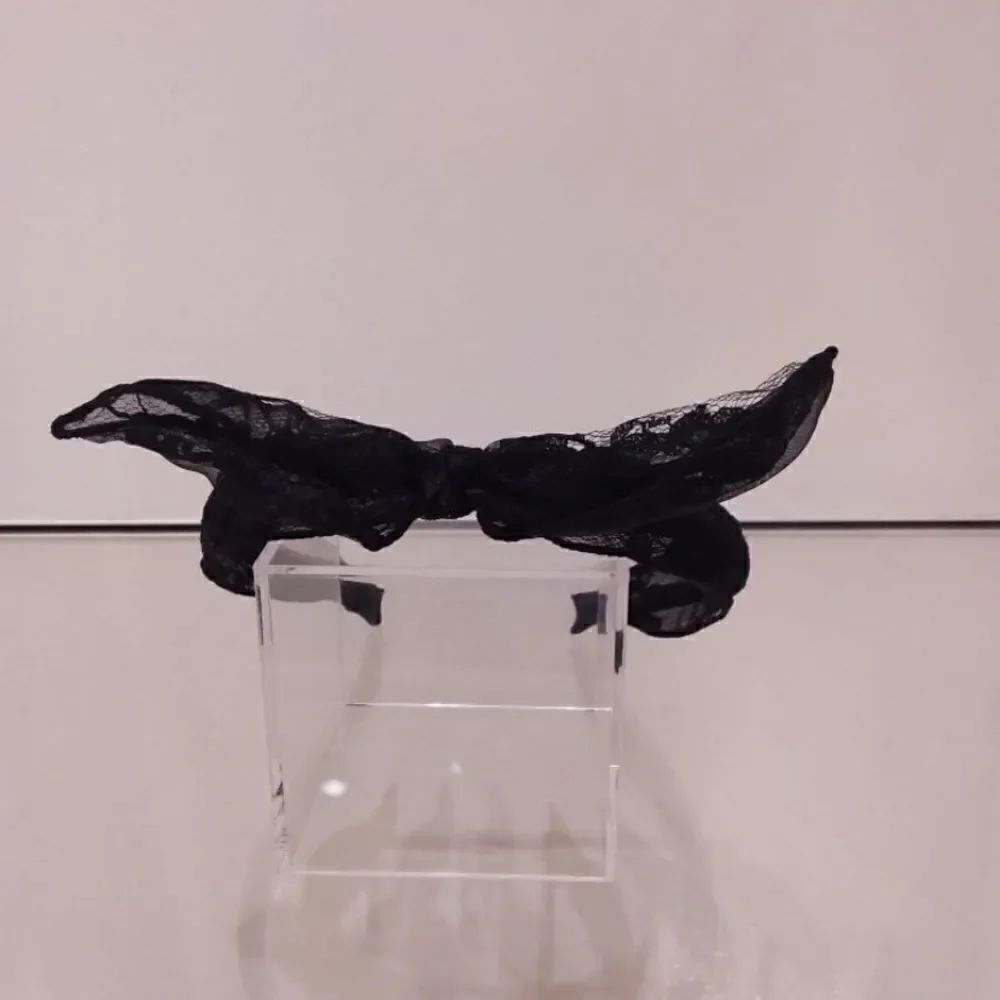 Black lace fabric Alice band